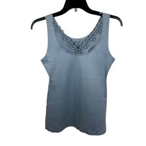 Women's Sonic Slimmers by Kathleen Kirkwood Body/Bust Minimizing Tank Blue Large